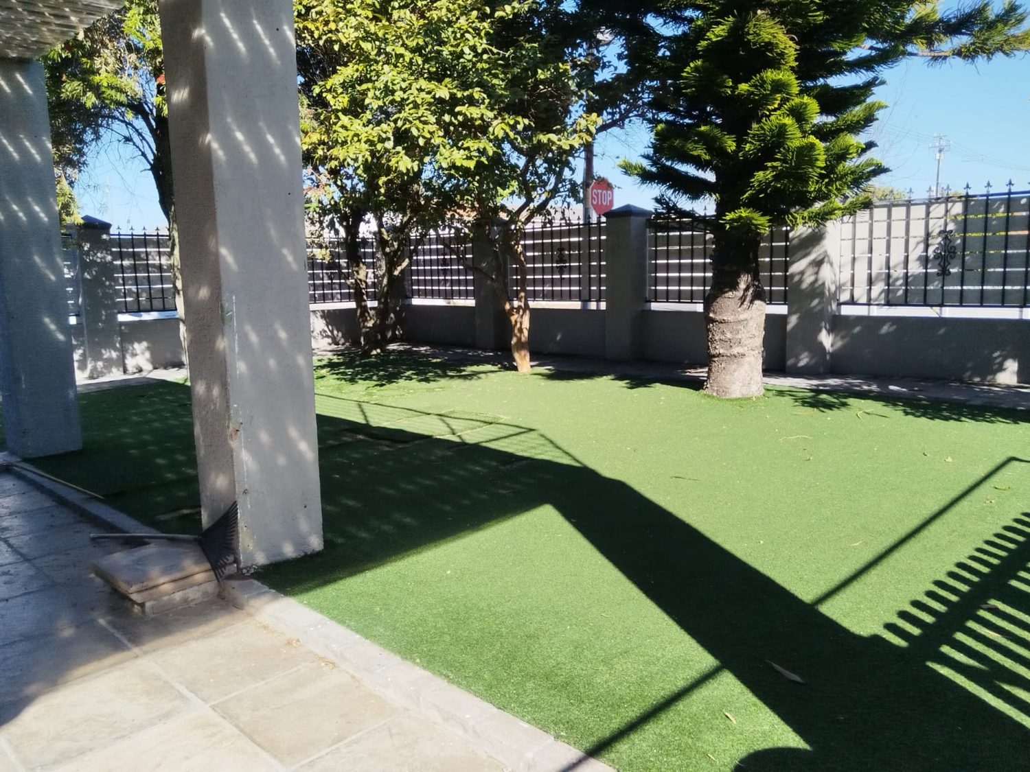 Play yard with trees